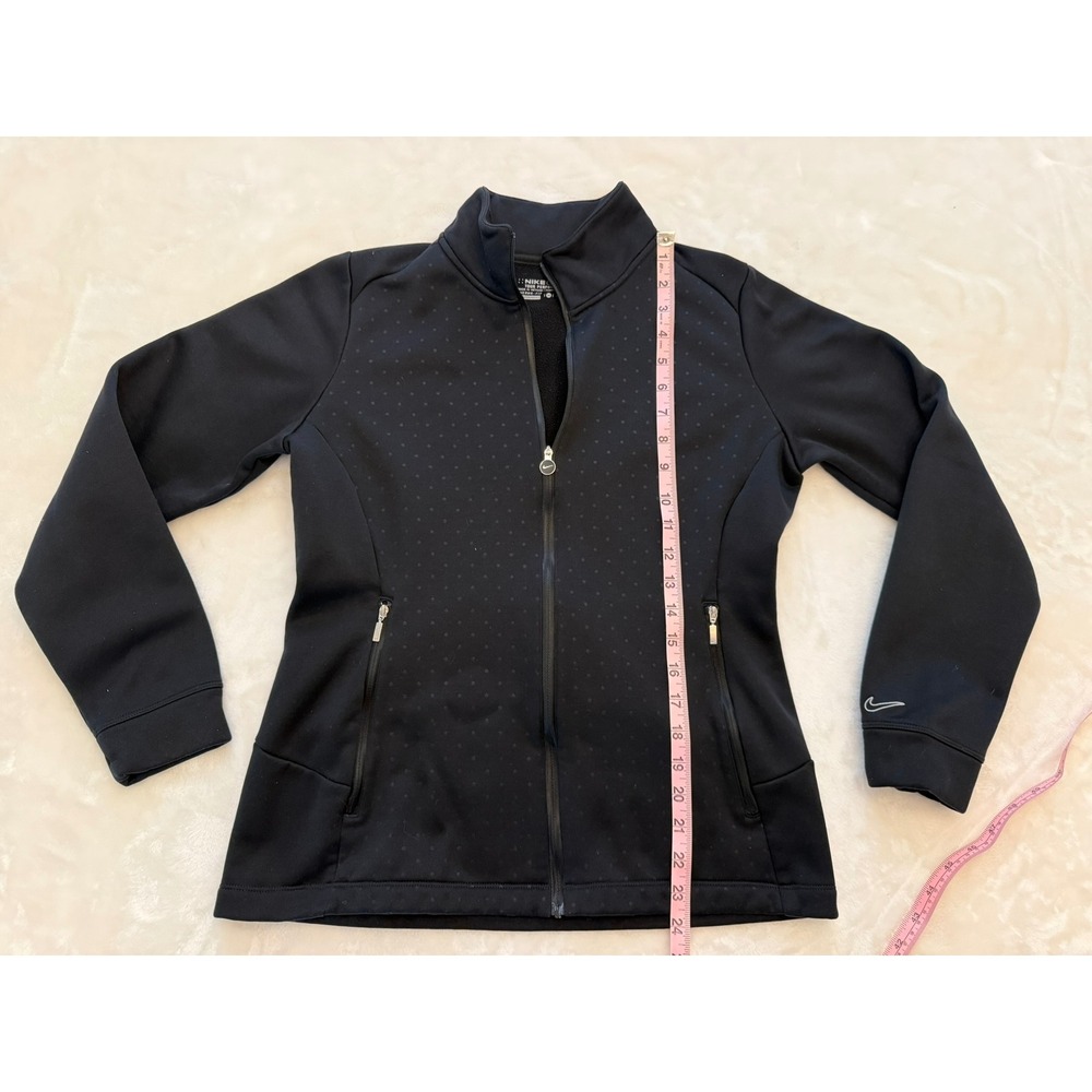 Nike Golf Tour Performance Therma-FIT Full Zip Jacket Black Polka Dot RN #56323 - Picture 2 of 12